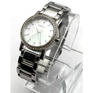DKNY Women Mother of Pearl Watch 29mm - New Battery - WR 5ATM Wrist 6' NY-4791